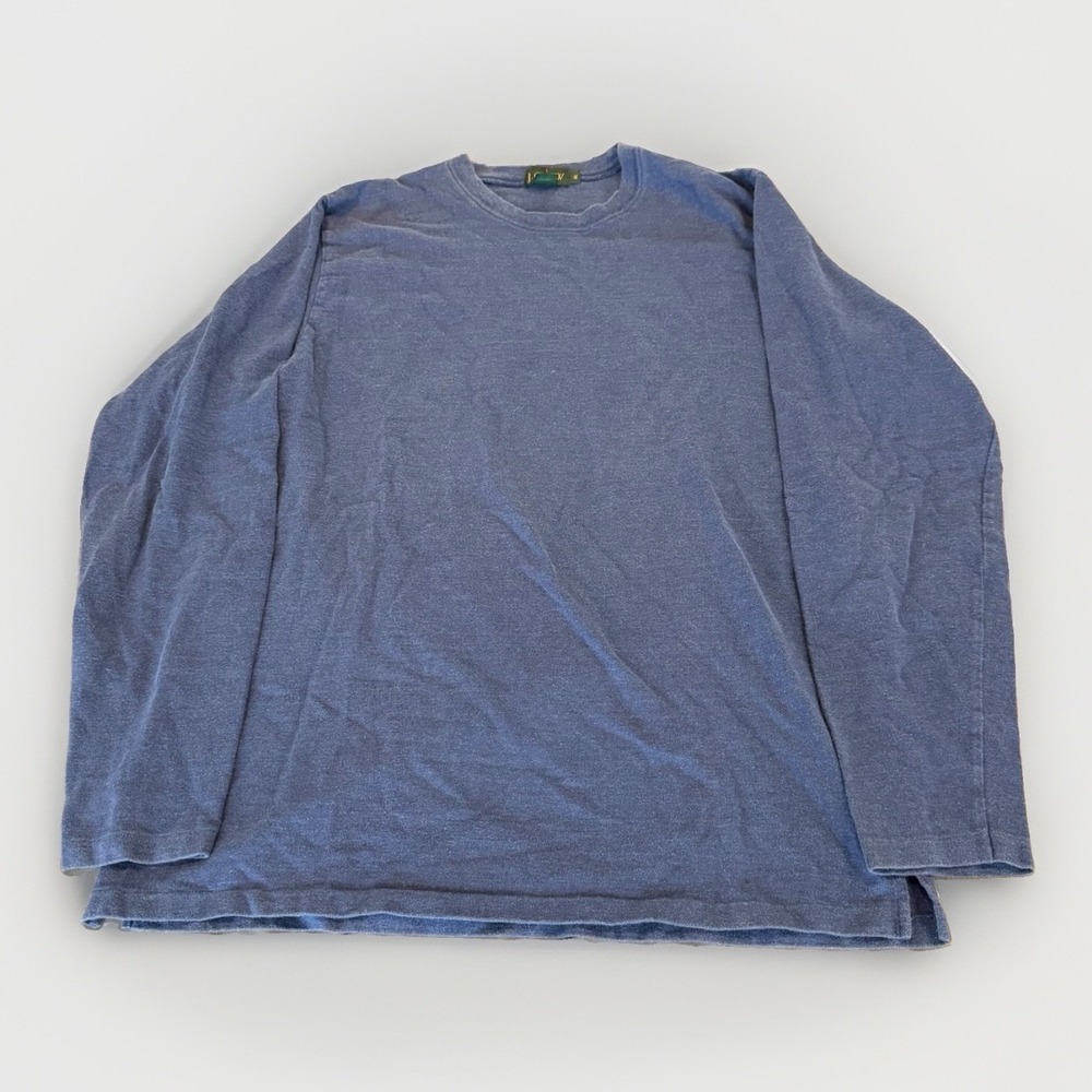 J Crew Oarsman Shirt Mens Size XL Long Sleeve Blue Crewneck